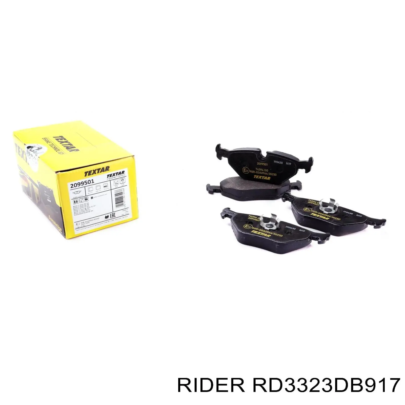 RD.3323.DB917 Rider колодки тормозные задние дисковые