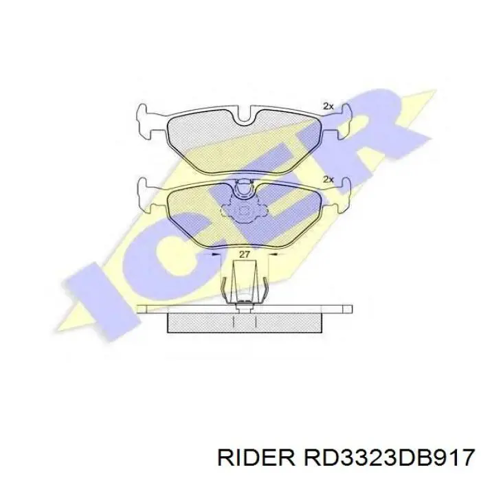 RD3323DB917 Rider Колодки тормозные дисковые комплект
