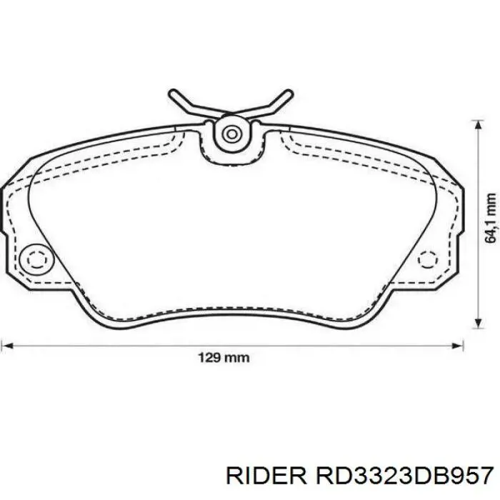 Передние тормозные колодки RD3323DB957 Rider