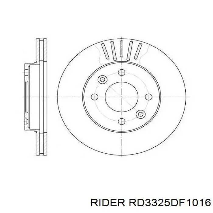 Передние тормозные диски RD3325DF1016 Rider