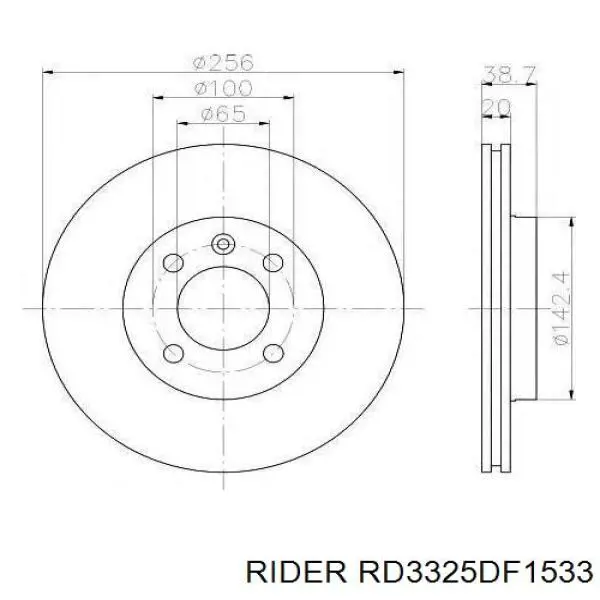 Купить RD3325DF1533 Rider Ротор тормозной