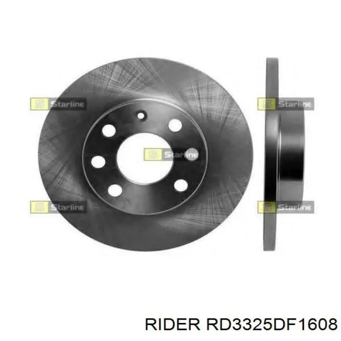 RD.3325DF1608 Rider диск тормозной передний