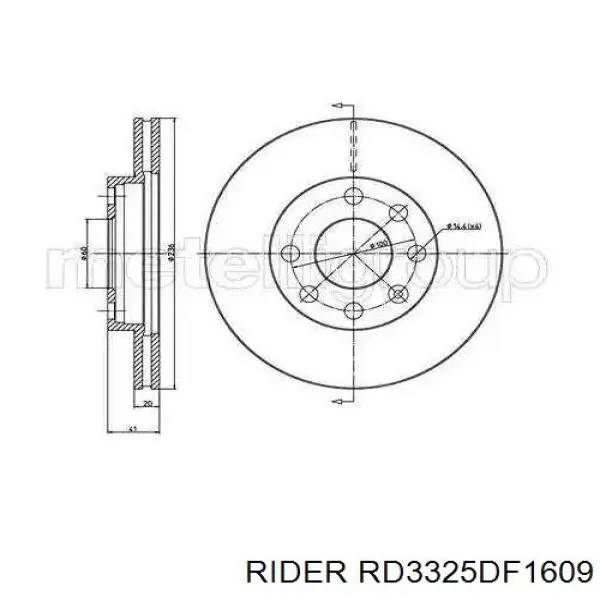 Купить RD3325DF1609 Rider Ротор тормозной
