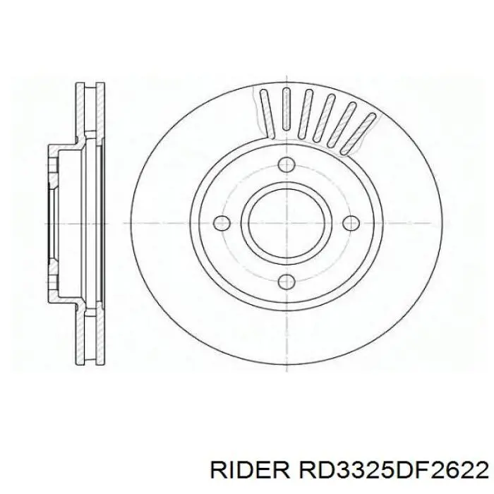 Передние тормозные диски RD3325DF2622 Rider