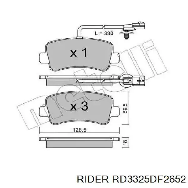Disco do freio dianteiro Rider RD3325DF2652