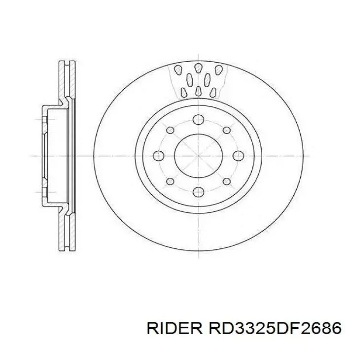 Передние тормозные диски RD3325DF2686 Rider