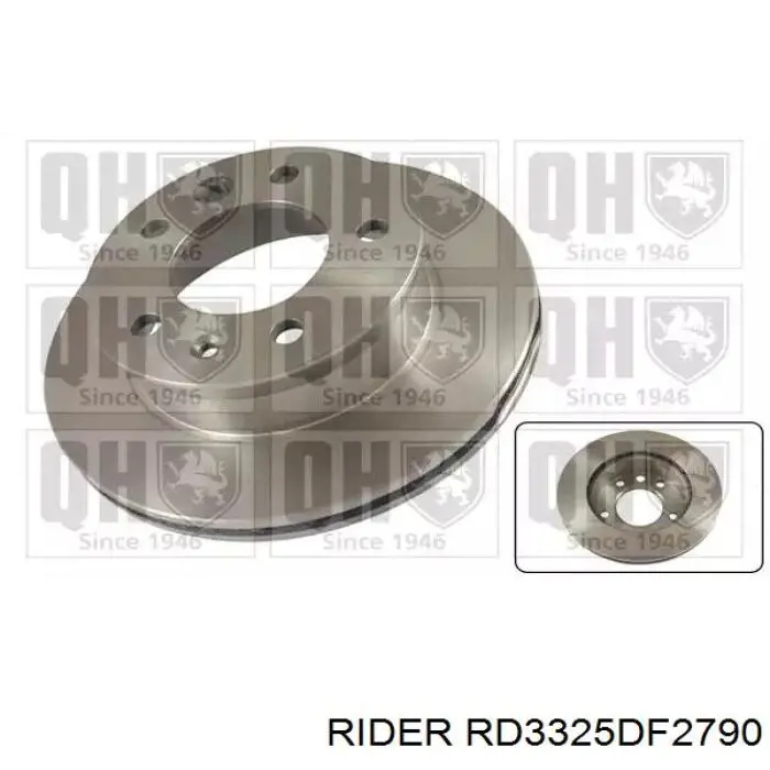 RD3325DF2790 Rider Диск тормозной передний