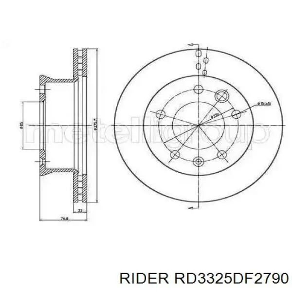Передние тормозные диски RD3325DF2790 Rider