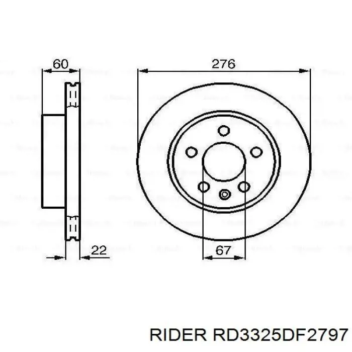 Передние тормозные диски RD3325DF2797 Rider