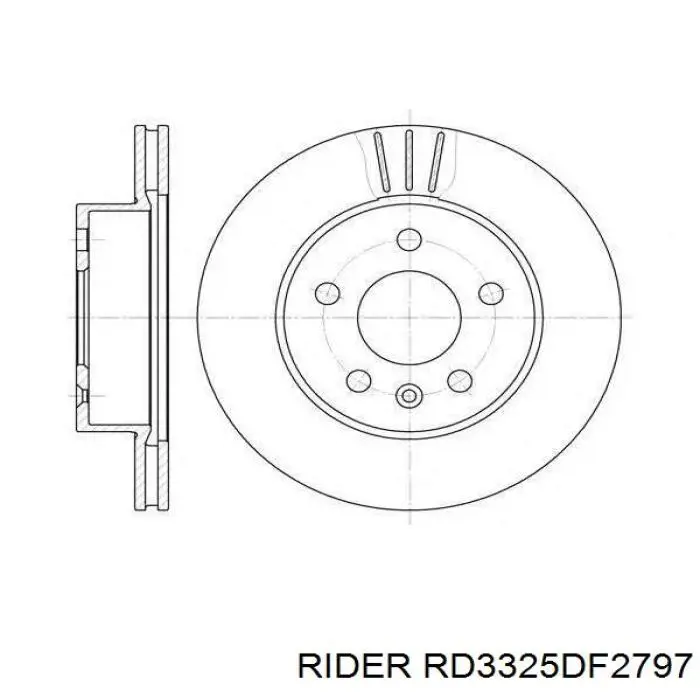 Передние тормозные диски RD3325DF2797 Rider