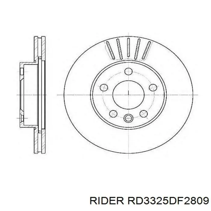 RD.3325.DF2809 Rider передние тормозные диски