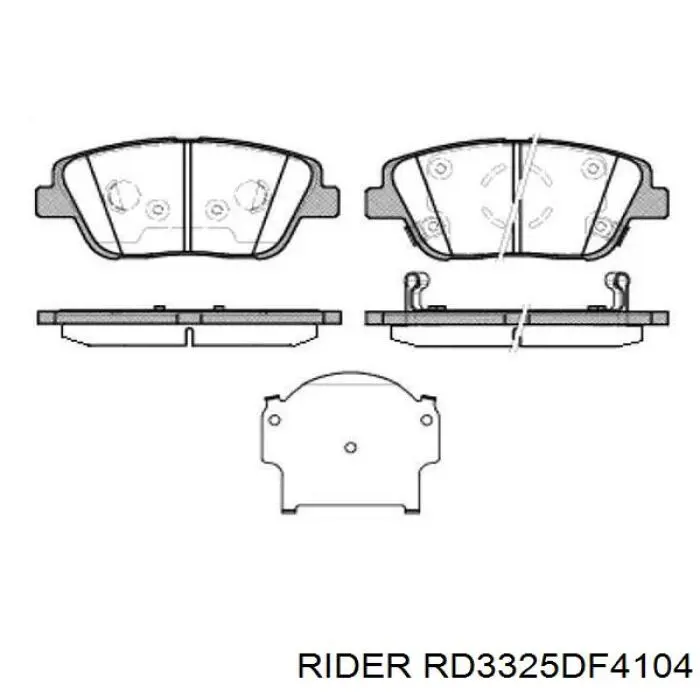 RD3325DF4104 Rider Диск тормозной передний