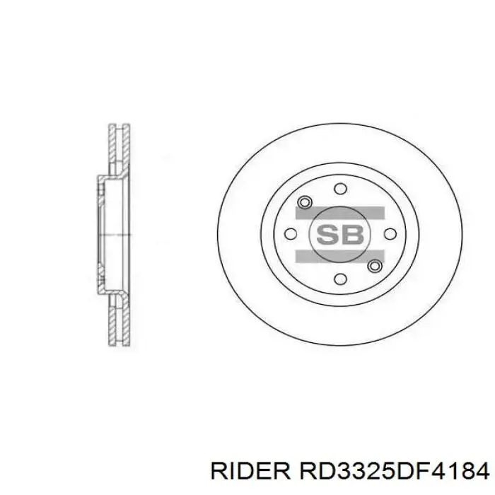 Тормоз дисковый передний Rider RD3325DF4184 цена, от 29.93 USD