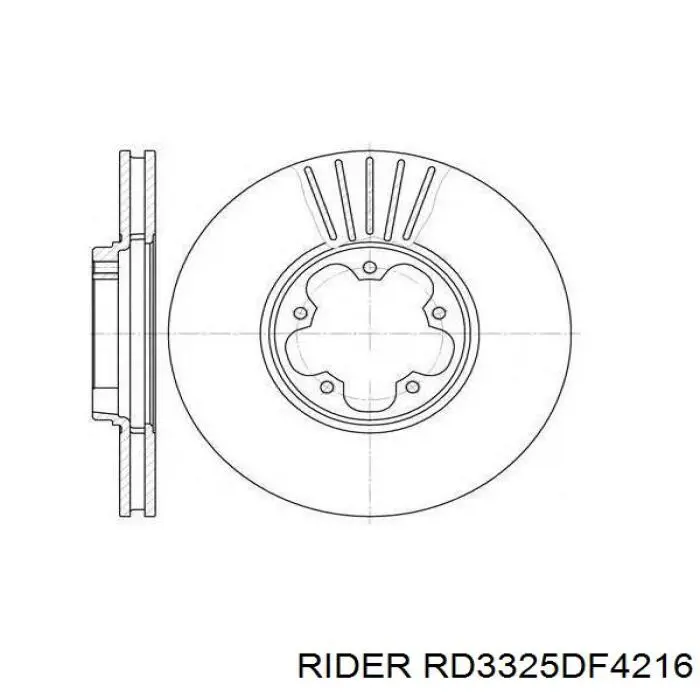 Передние тормозные диски RD3325DF4216 Rider