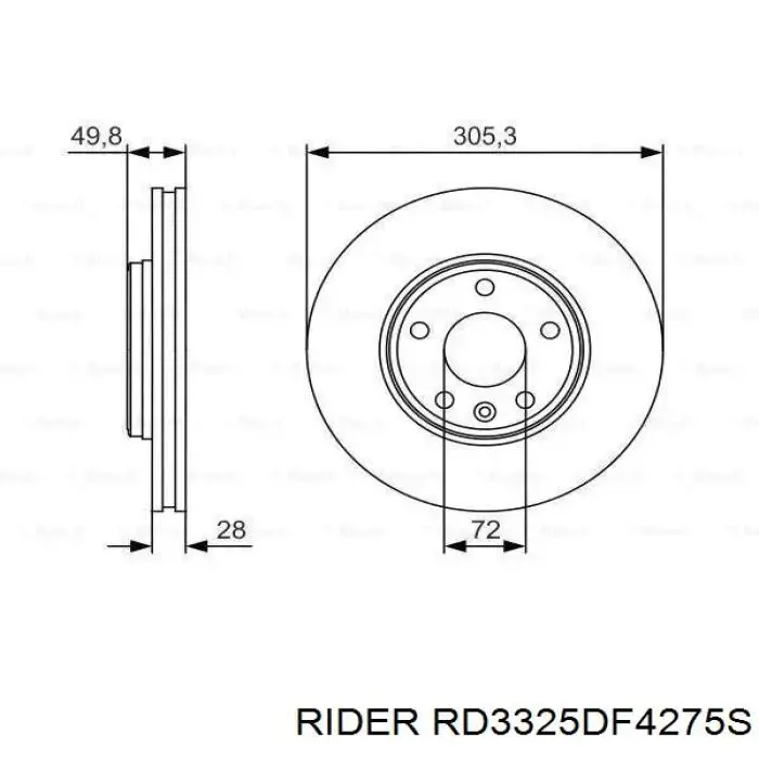 Передние тормозные диски RD3325DF4275S Rider