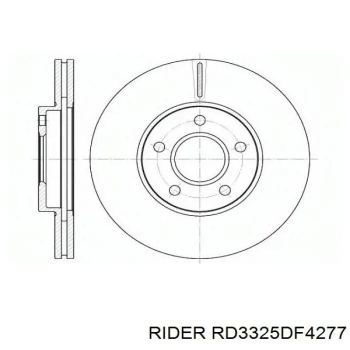 RD3325DF4277 Rider Диск тормозной передний