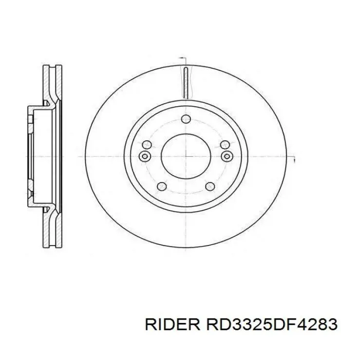 Передние тормозные диски RD3325DF4283 Rider