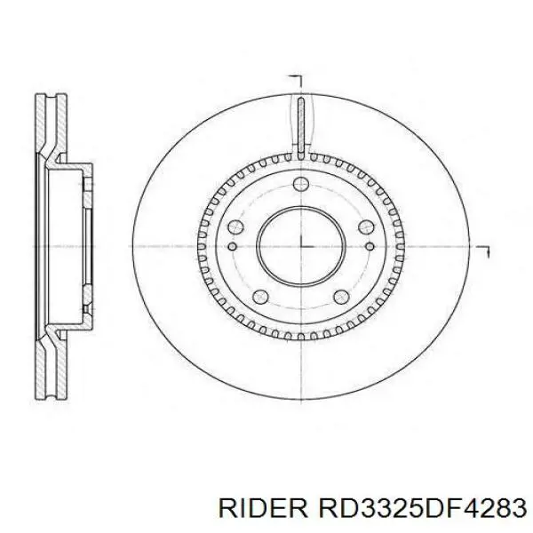 Передние тормозные диски RD3325DF4283 Rider