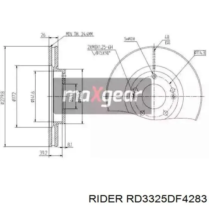 Купить RD3325DF4283 Rider Ротор тормозной