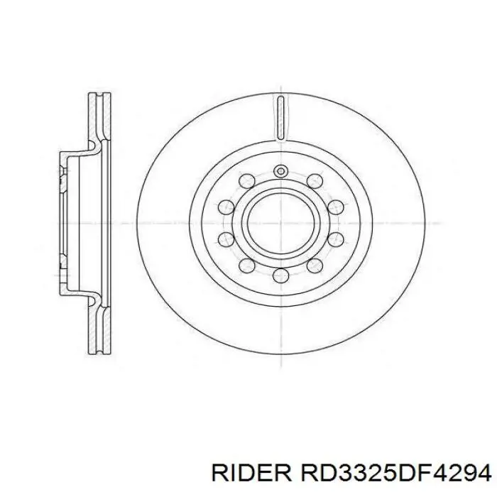 Freno de disco delantero RD3325DF4294 Rider