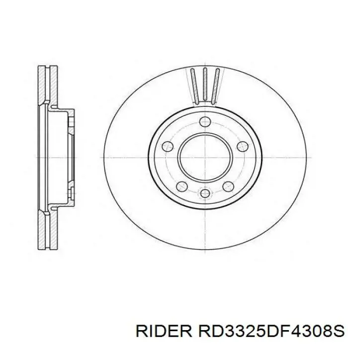 Передние тормозные диски RD3325DF4308S Rider