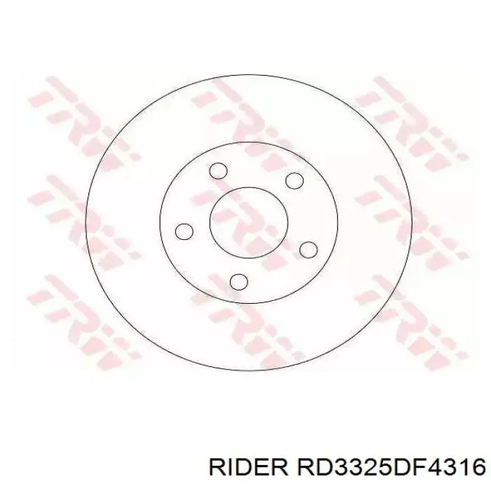 RD3325DF4316 Rider Диск тормозной передний