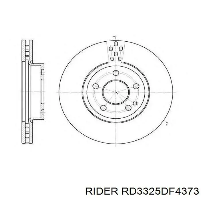 Передние тормозные диски RD3325DF4373 Rider