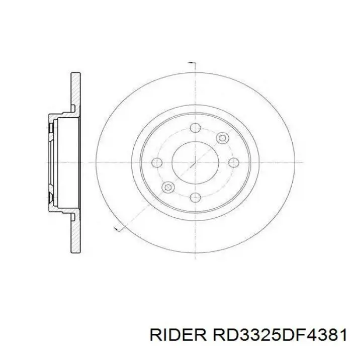 Передние тормозные диски RD3325DF4381 Rider