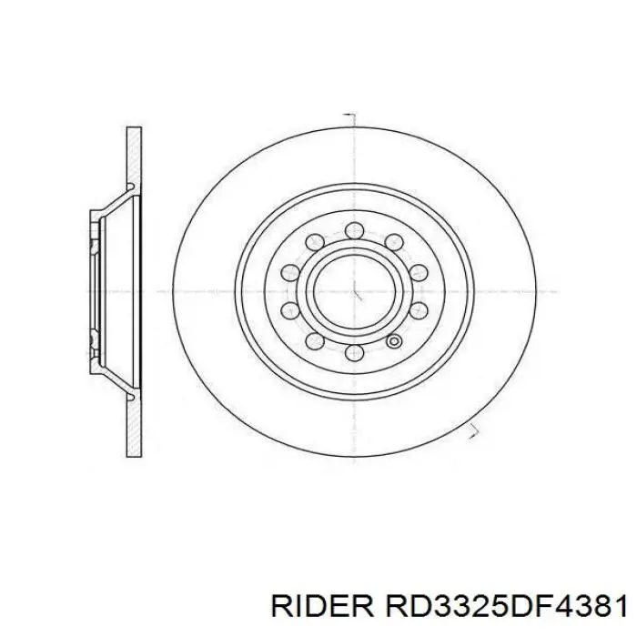 Купить RD3325DF4381 Rider Ротор тормозной
