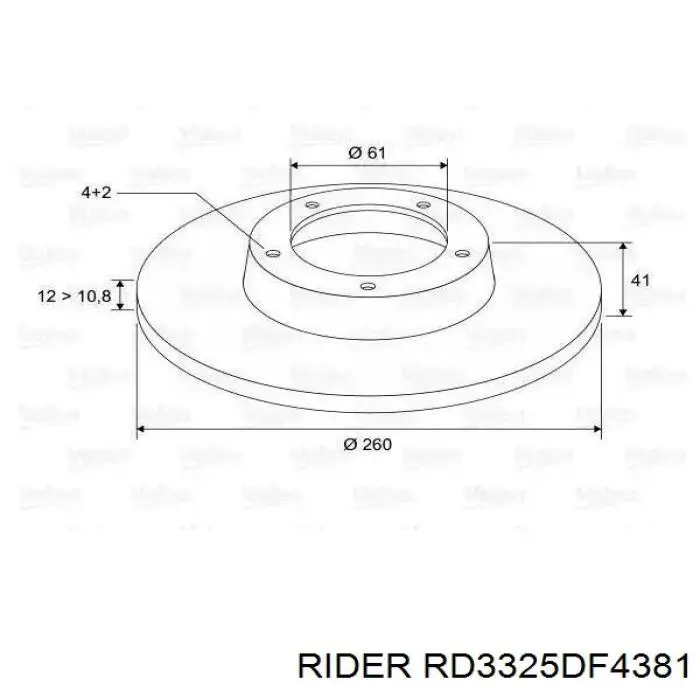 Передние тормозные диски RD3325DF4381 Rider