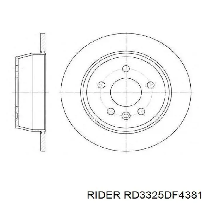 Тормоз дисковый передний Rider RD3325DF4381 цена, от 21.29 USD