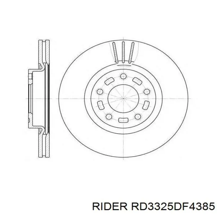 Передние тормозные диски RD3325DF4385 Rider