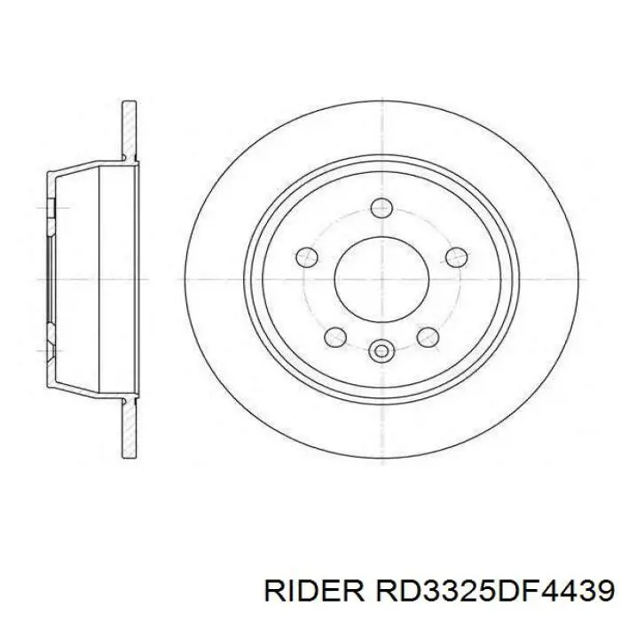 RD3325DF4439 Rider Диск тормозной передний