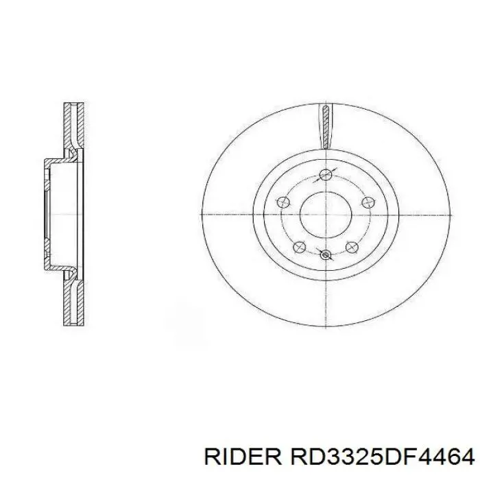 Передние тормозные диски RD3325DF4464 Rider