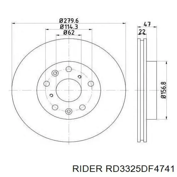 Передние тормозные диски RD3325DF4741 Rider