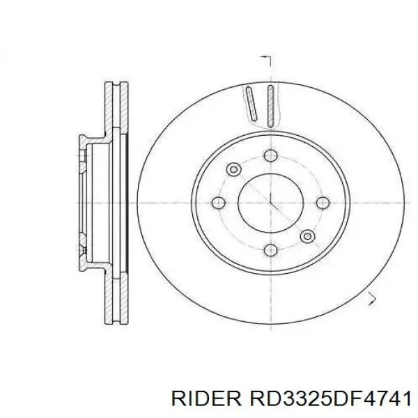 Freno de disco delantero RD3325DF4741 Rider