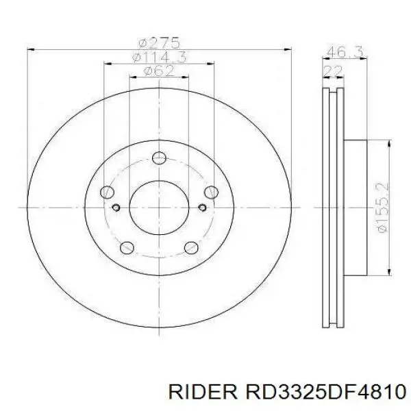 Передние тормозные диски RD3325DF4810 Rider