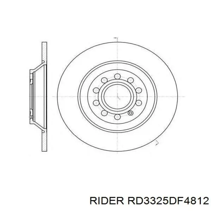 Купить RD3325DF4812 Rider Ротор тормозной