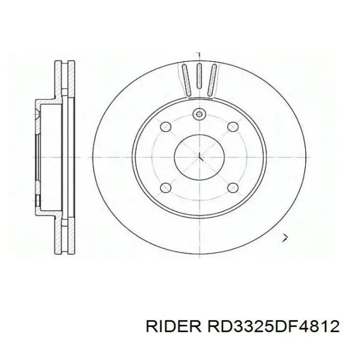 Передние тормозные диски RD3325DF4812 Rider