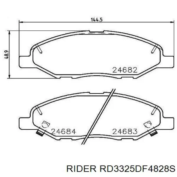 RD3325DF4828S Rider Диск тормозной передний