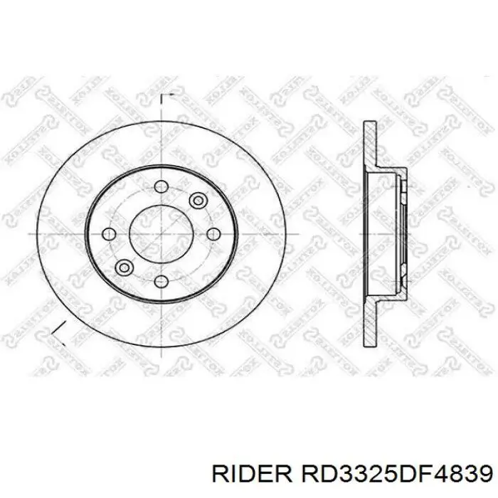 Disco do freio dianteiro Rider RD3325DF4839