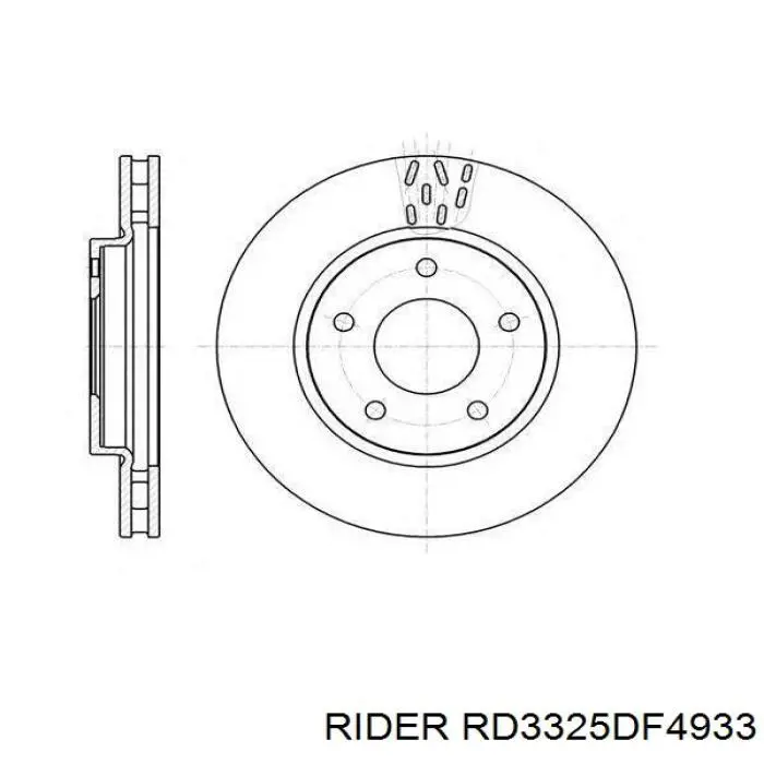 Передние тормозные диски RD3325DF4933 Rider