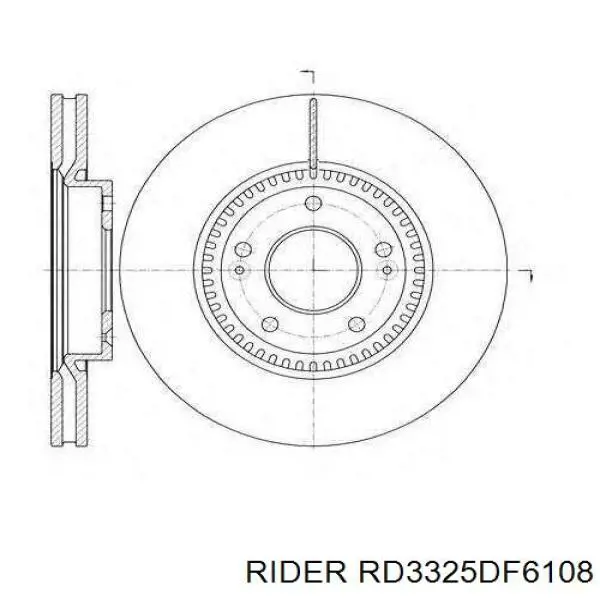 Передние тормозные диски RD3325DF6108 Rider