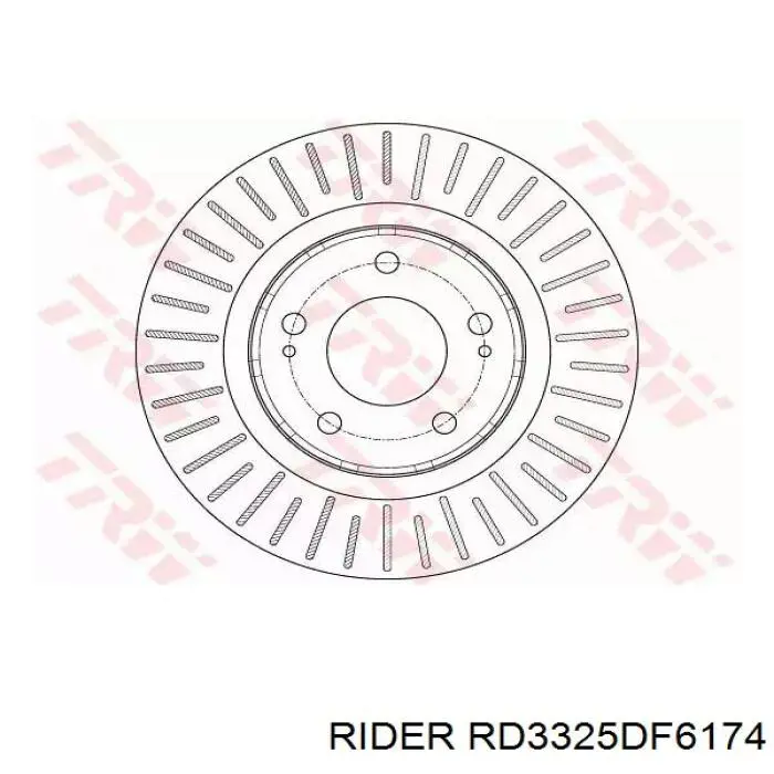 Disco do freio dianteiro Rider RD3325DF6174 preço, a partir de 97,79 USD