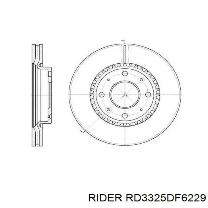 Передние тормозные диски RD3325DF6229 Rider