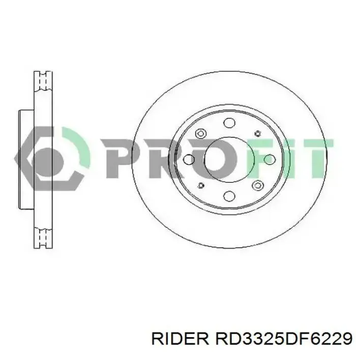 RD3325DF6229 Rider Диск тормозной передний