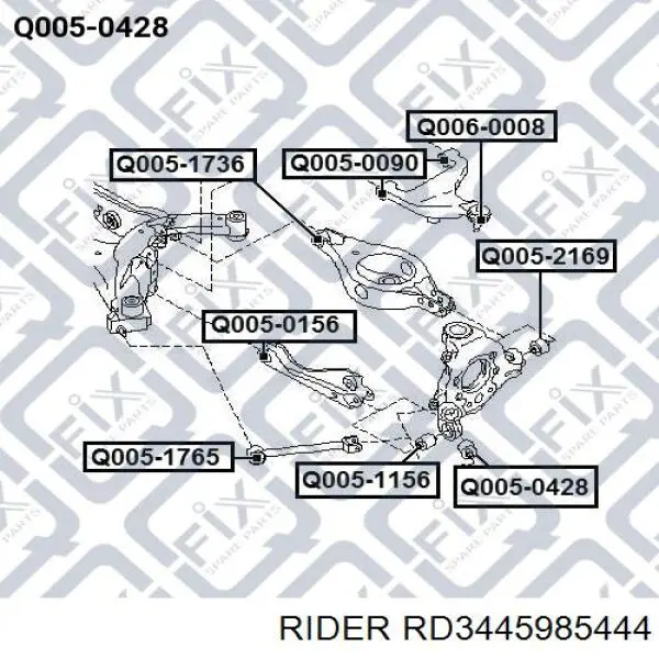 Сайлентблок переднего рычага RD3445985444 Rider