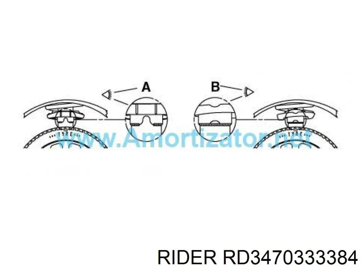 RD3470333384 Rider Амортизатор передний левый
