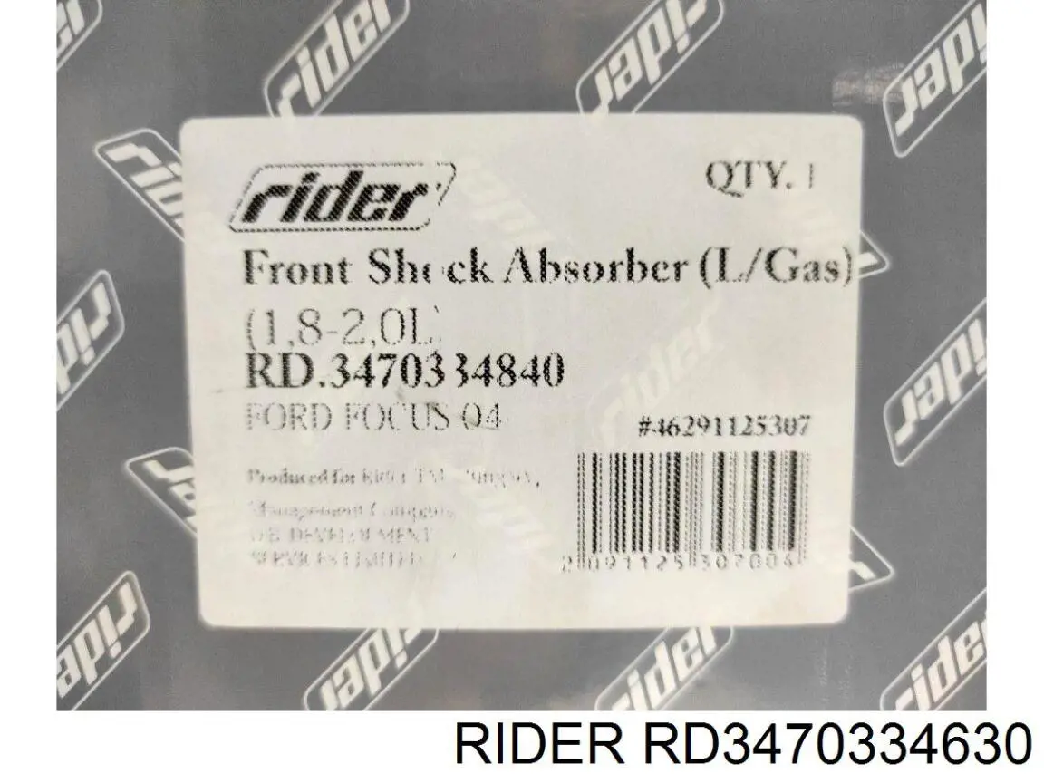 Амортизатор подвески передний левый Rider RD3470334630 цена, от 43.77 USD