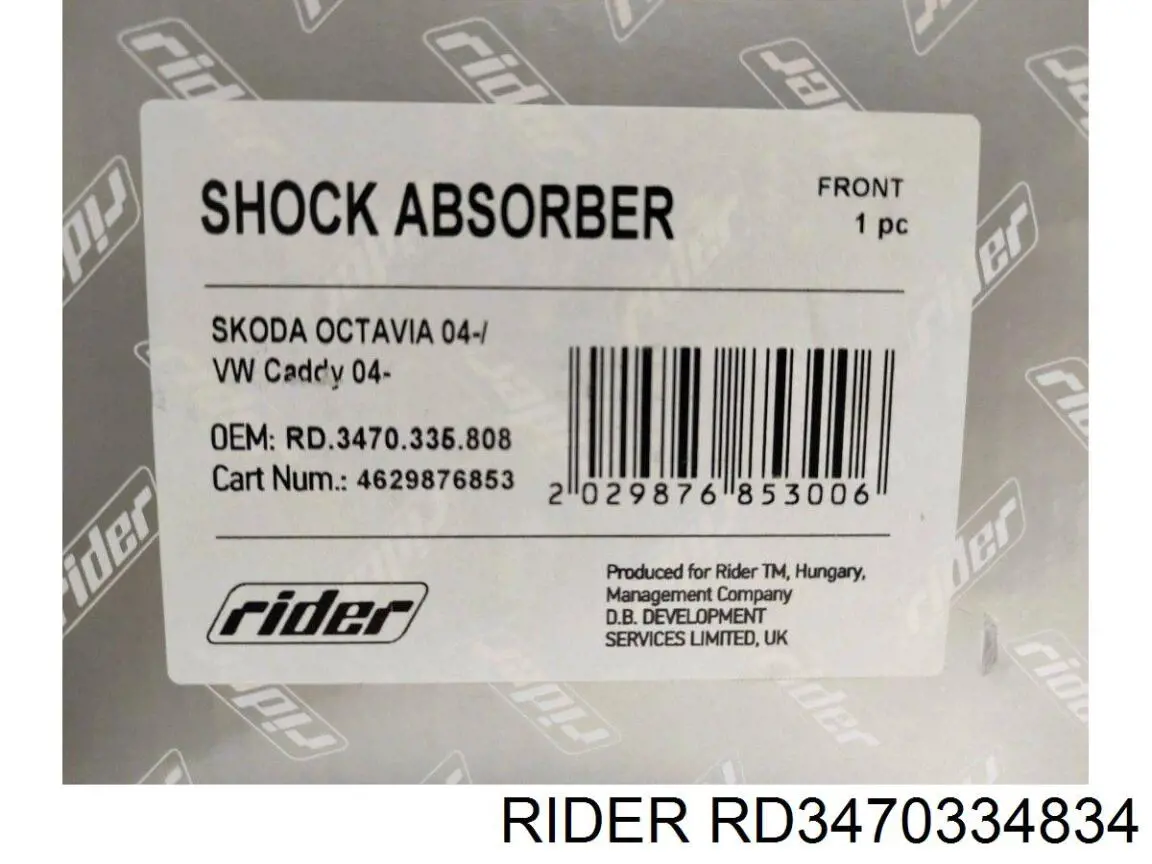 Амортизатор передний RD3470334834 Rider